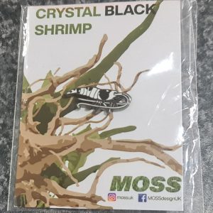 Crystal Black Shrimp Pin Badge